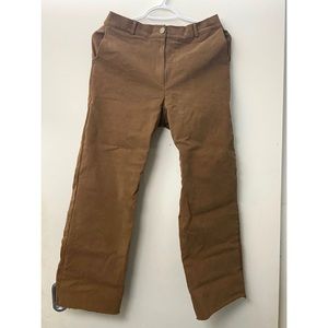 Oak and Fort mid-waist straight brown pants